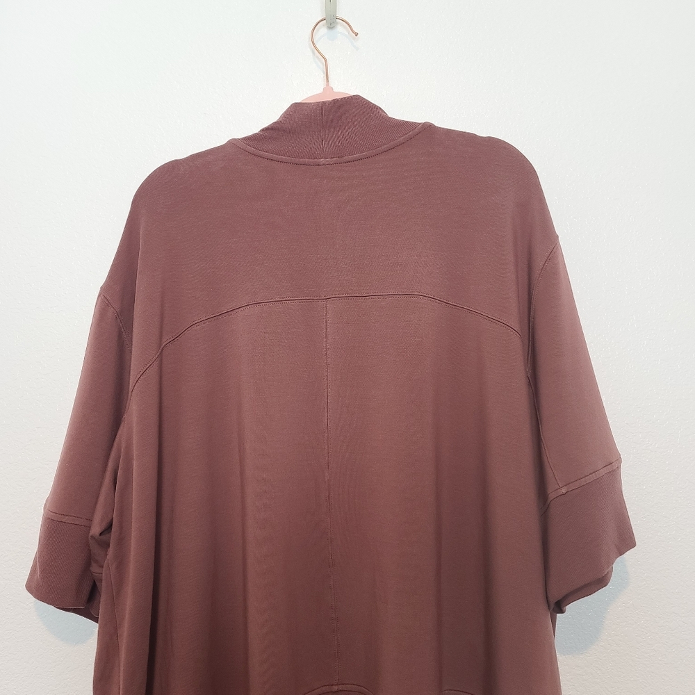ATHLETA Lotus Wrap Oversized Soft Cozy Open Cardigan Mauve - Picture 11 of 11